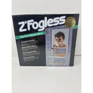NOS Z’FOGLESS MIRROR FOG FREE SHOWER MIRROR With Shelf Shelves USA MADE